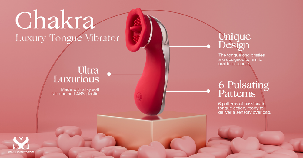 
                  
                    Load image into Gallery viewer, Share Satisfaction Chakra Luxury Tongue Vibrator
                  
                